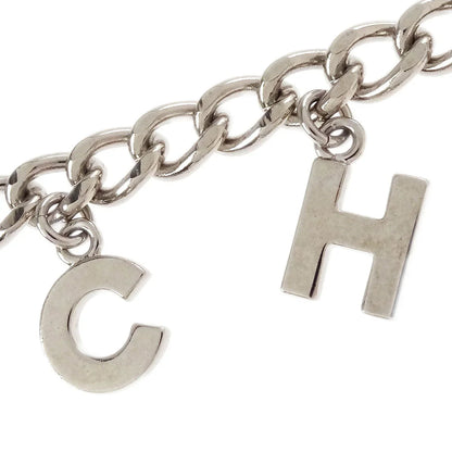 Chanel Silver Chain Belt Icon Small Good 04V
