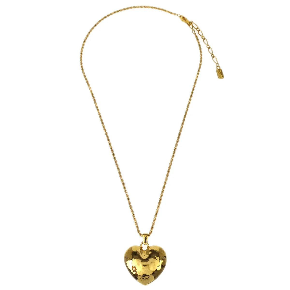 Yves Saint Laurent Gold Chain Necklace Pendant Heart