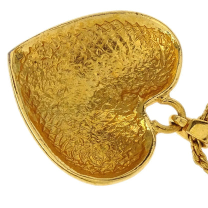 Yves Saint Laurent Gold Chain Necklace Pendant Heart