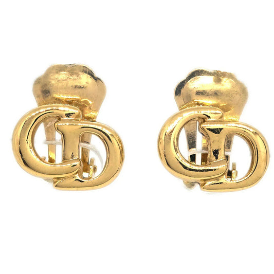 Christian Dior Earrings Clip-On Gold