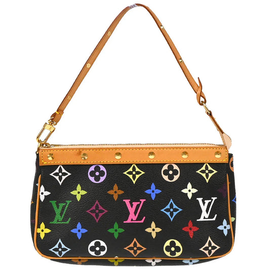 Louis Vuitton 2003 Black Multicolor Pochette Accessoires M92648