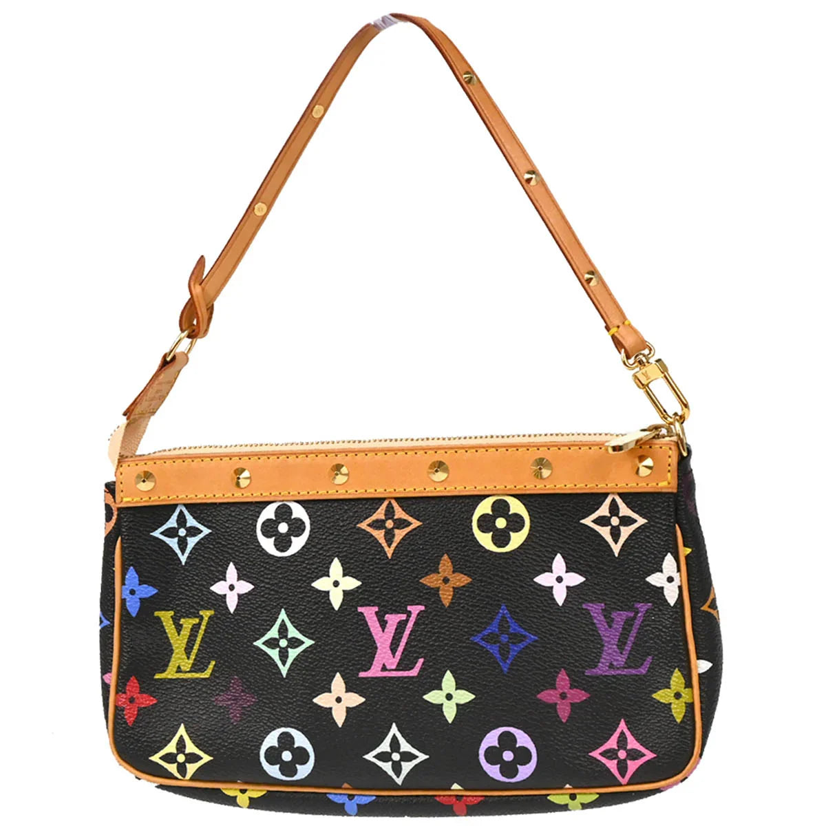 Louis Vuitton 2003 Black Multicolor Pochette Accessoires M92648