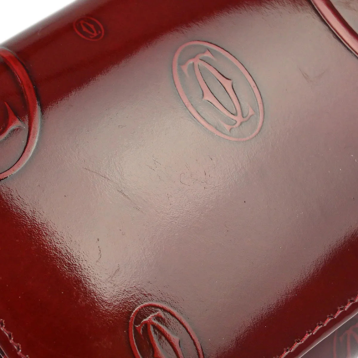 Cartier Bifold Wallet Happy Birthday Bordeaux Patent Leather