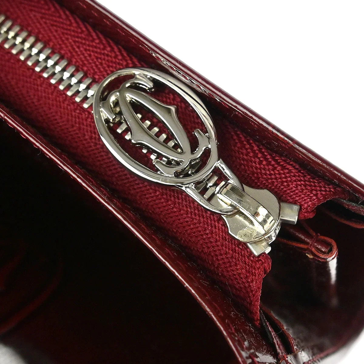 Cartier Bifold Wallet Happy Birthday Bordeaux Patent Leather