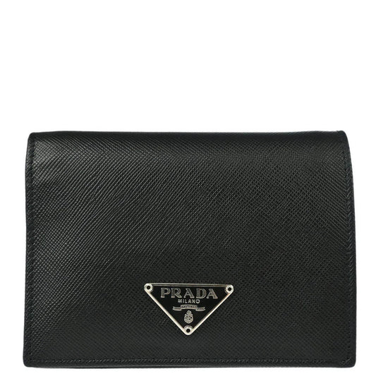Prada Black Leather Bifold Wallet