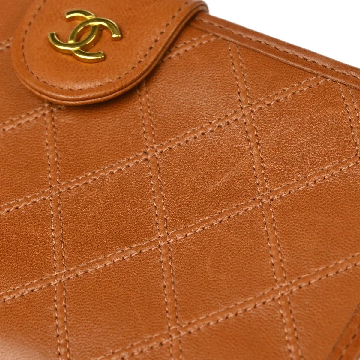 Chanel 1994-1996 Brown Lambskin Bicolore Wallet