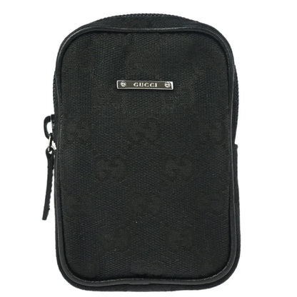 Gucci Black Canvas GG Cigarette Case Pouch