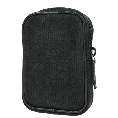 Gucci Black Canvas GG Cigarette Case Pouch
