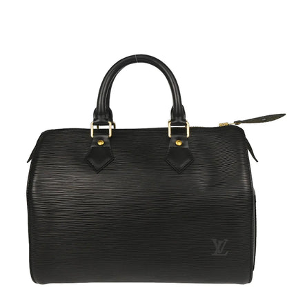 Louis Vuitton 2002 Black Epi Speedy 25 Handbag M43012