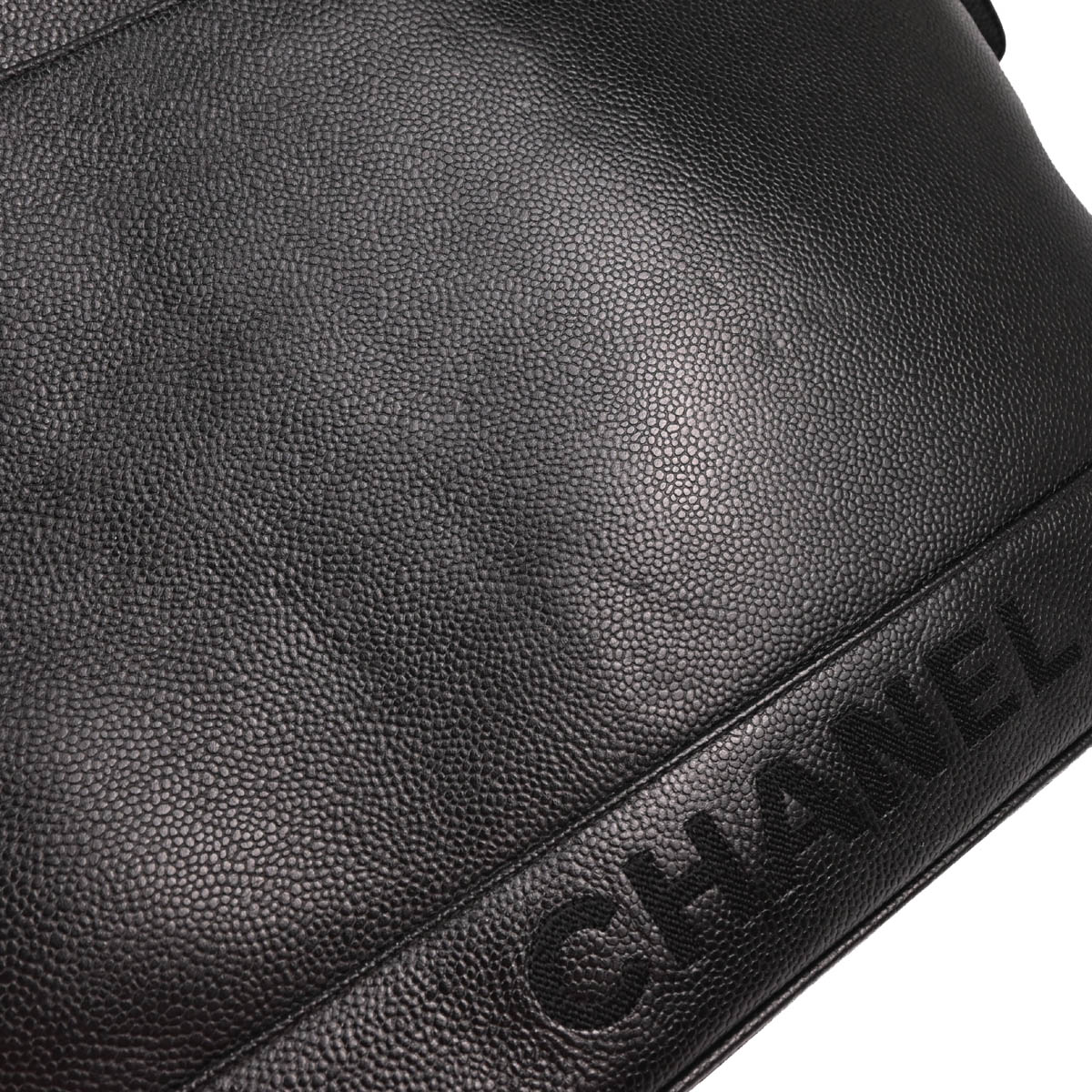 Chanel 1996-1997 Black Caviar Tote Shoulder Bag