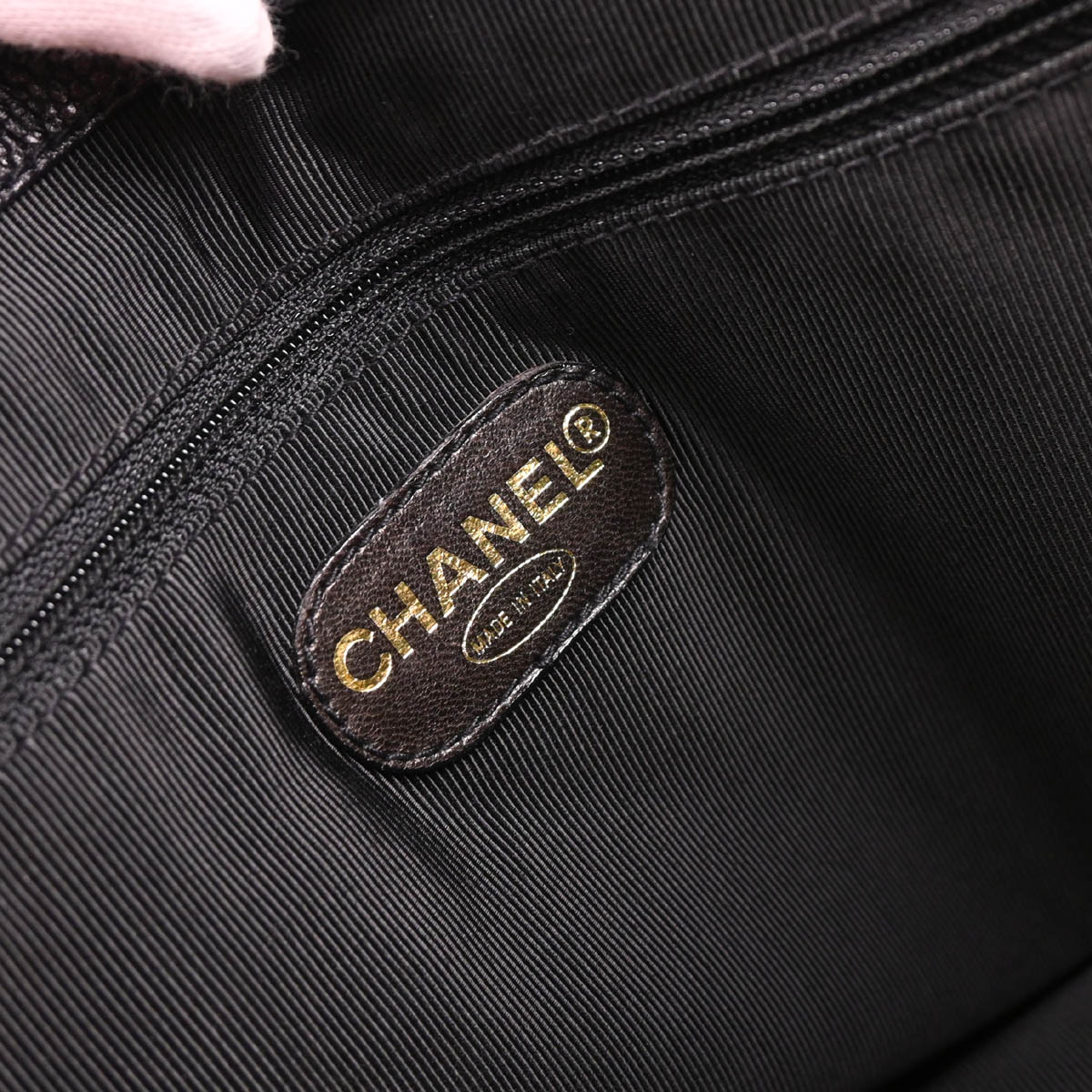 Chanel 1996-1997 Black Caviar Tote Shoulder Bag