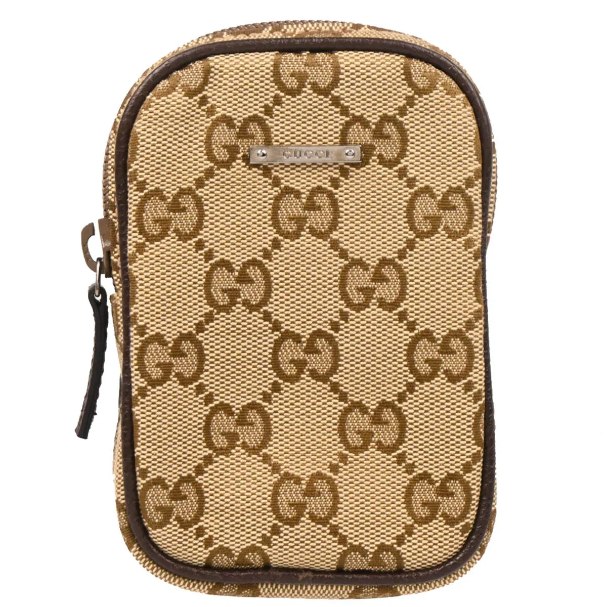 Gucci Beige Canvas GG Cigarette Case Pouch