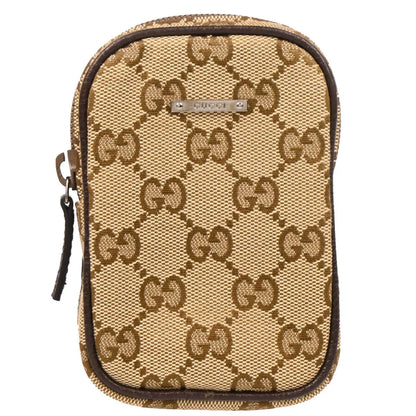 Gucci Beige Canvas GG Cigarette Case Pouch