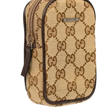 Gucci Beige Canvas GG Cigarette Case Pouch