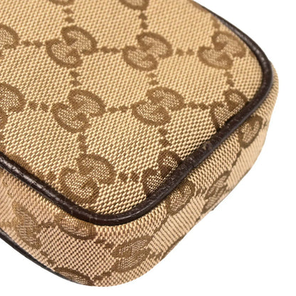 Gucci Beige Canvas GG Cigarette Case Pouch