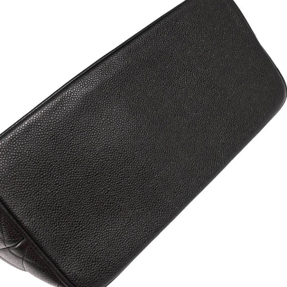 Chanel 2000-2001 Black Caviar Medallion Tote Handbag