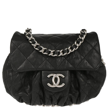 Chanel 2014 Black Calfskin Chain Around Shoulder Bag