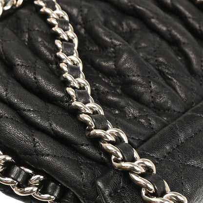 Chanel 2014 Black Calfskin Chain Around Shoulder Bag