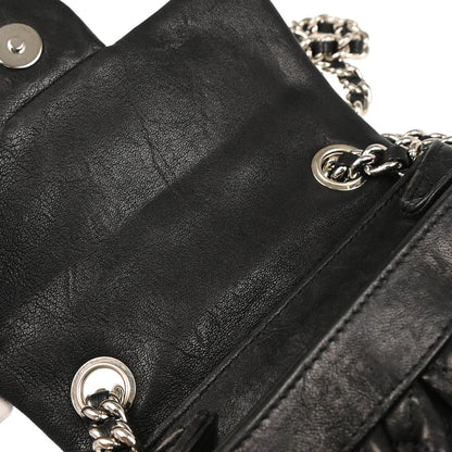 Chanel 2014 Black Calfskin Chain Around Shoulder Bag