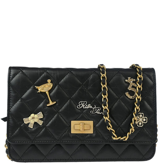 Chanel 2017-2018 Calfskin Mademoiselle Lock Icon WOC Wallet on Chain Shoulder Bag