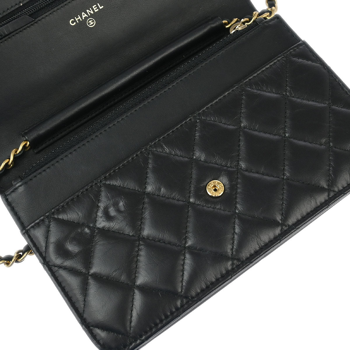 Chanel 2017-2018 Calfskin Mademoiselle Lock Icon WOC Wallet on Chain Shoulder Bag