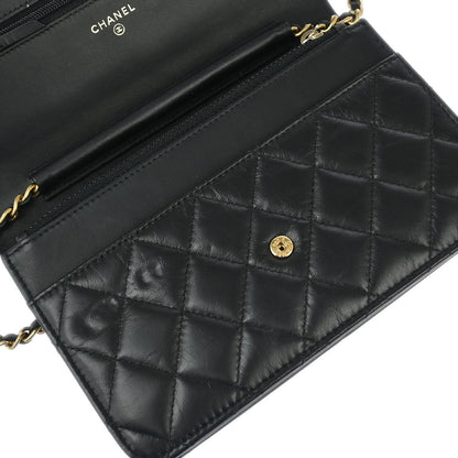 Chanel 2017-2018 Calfskin Mademoiselle Lock Icon WOC Wallet on Chain Shoulder Bag
