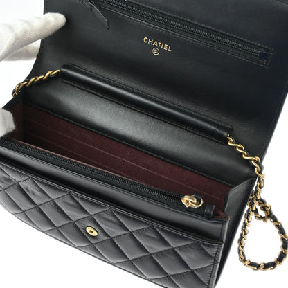 Chanel 2017-2018 Calfskin Mademoiselle Lock Icon WOC Wallet on Chain Shoulder Bag