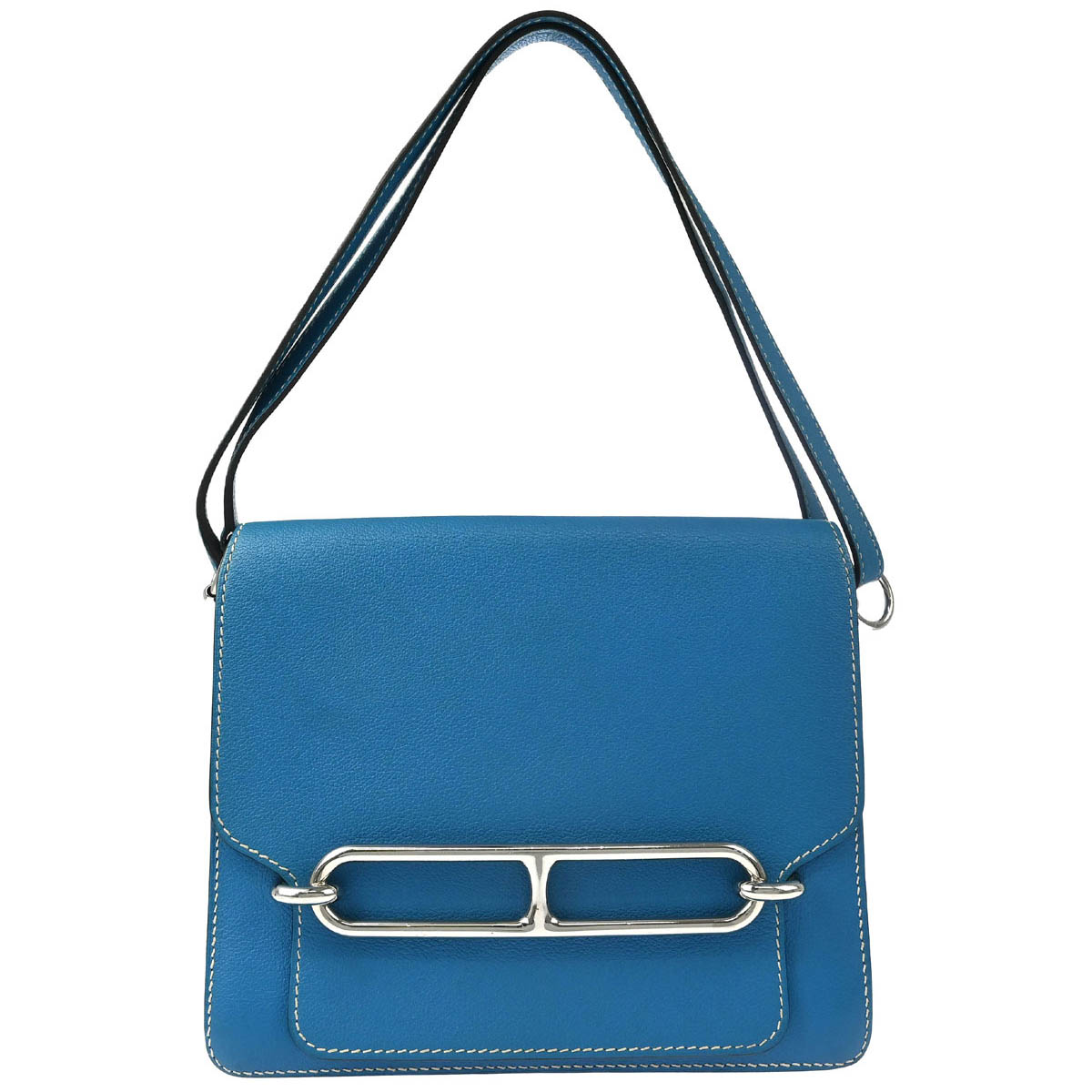 Hermes 2017 Blue Zanzibar Evercolor Roulis 23 Shoulder Bag