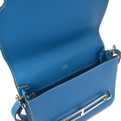 Hermes 2017 Blue Zanzibar Evercolor Roulis 23 Shoulder Bag