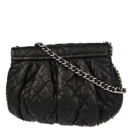 Chanel 2013-2014 Black Calfskin Chain Around Shoulder Bag