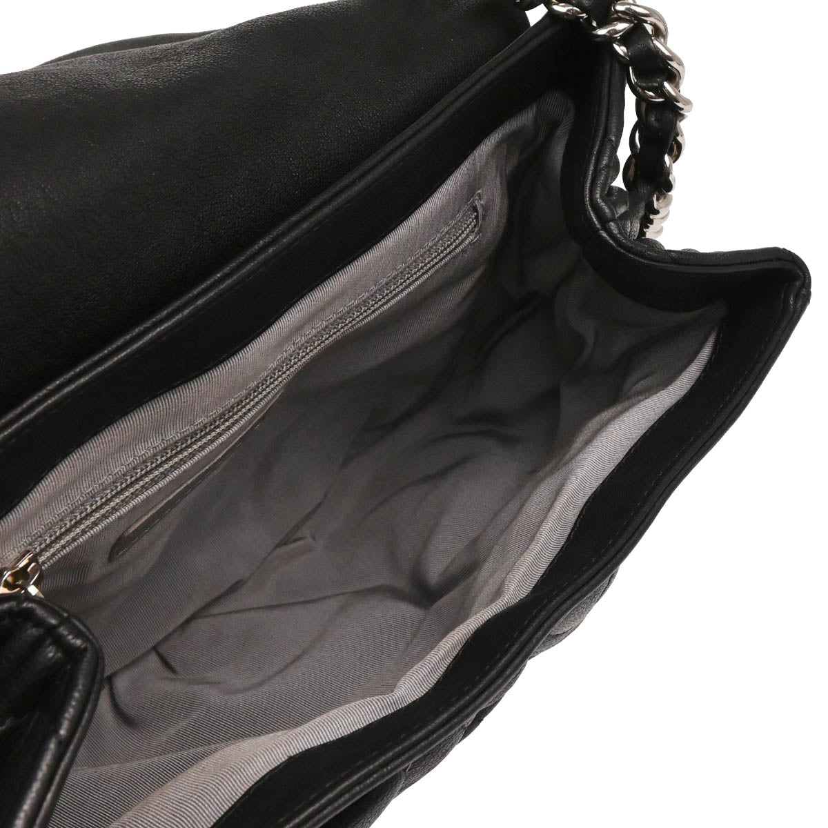 Chanel 2013-2014 Black Calfskin Chain Around Shoulder Bag