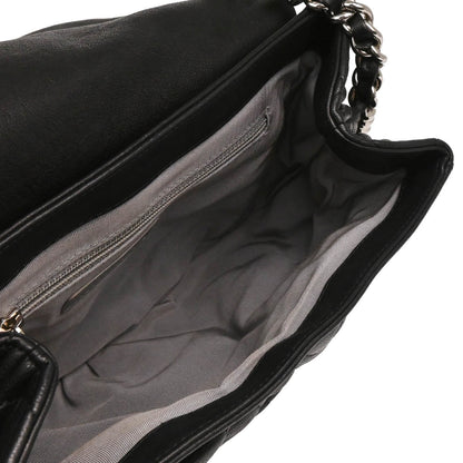 Chanel 2013-2014 Black Calfskin Chain Around Shoulder Bag