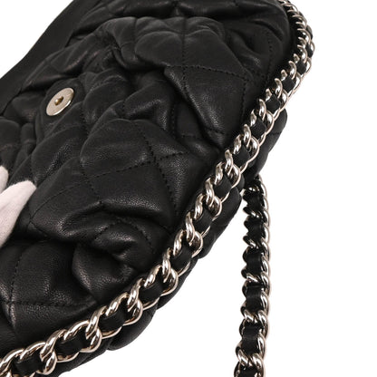 Chanel 2013-2014 Black Calfskin Chain Around Shoulder Bag