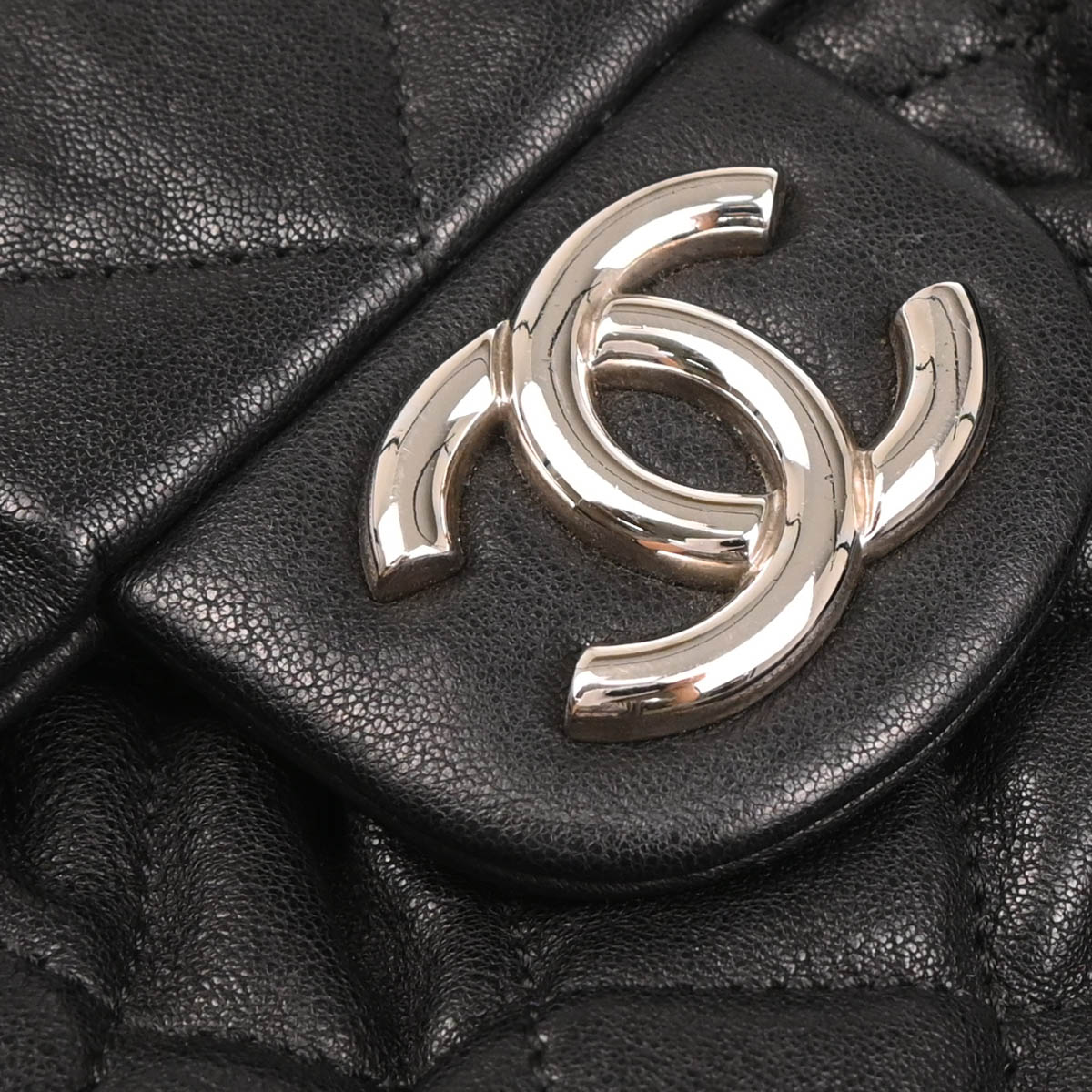 Chanel 2013-2014 Black Calfskin Chain Around Shoulder Bag