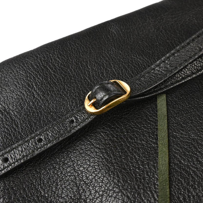 Balenciaga Black Leather Envelope Shoulder Bag