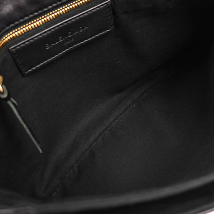 Balenciaga Black Leather Envelope Shoulder Bag