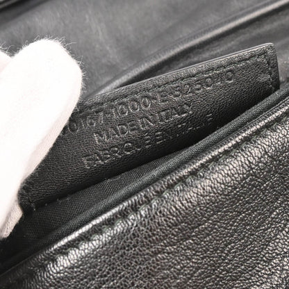 Balenciaga Black Leather Envelope Shoulder Bag