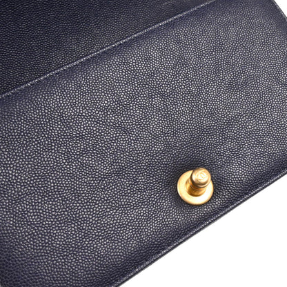 Boy Chanel 2018 Navy Caviar Small Chain Shoulder Bag