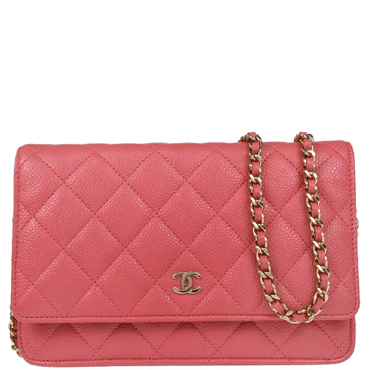 Chanel 2018 Pink Caviar Classic WOC Wallet On Chain