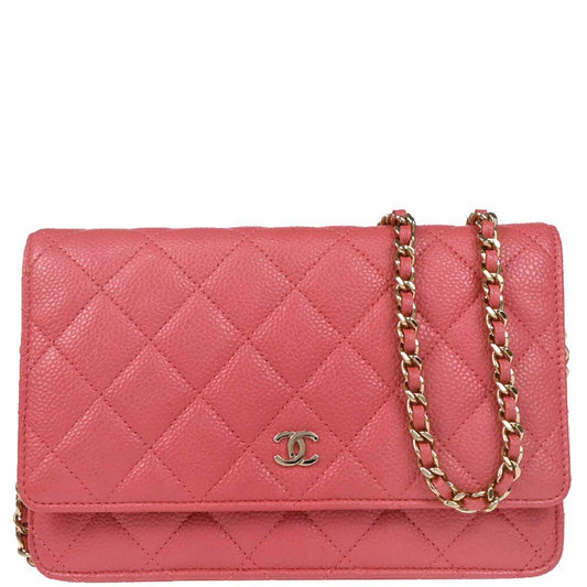 Chanel 2018 Pink Caviar Classic WOC Wallet On Chain