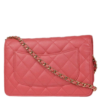Chanel 2018 Pink Caviar Classic WOC Wallet On Chain
