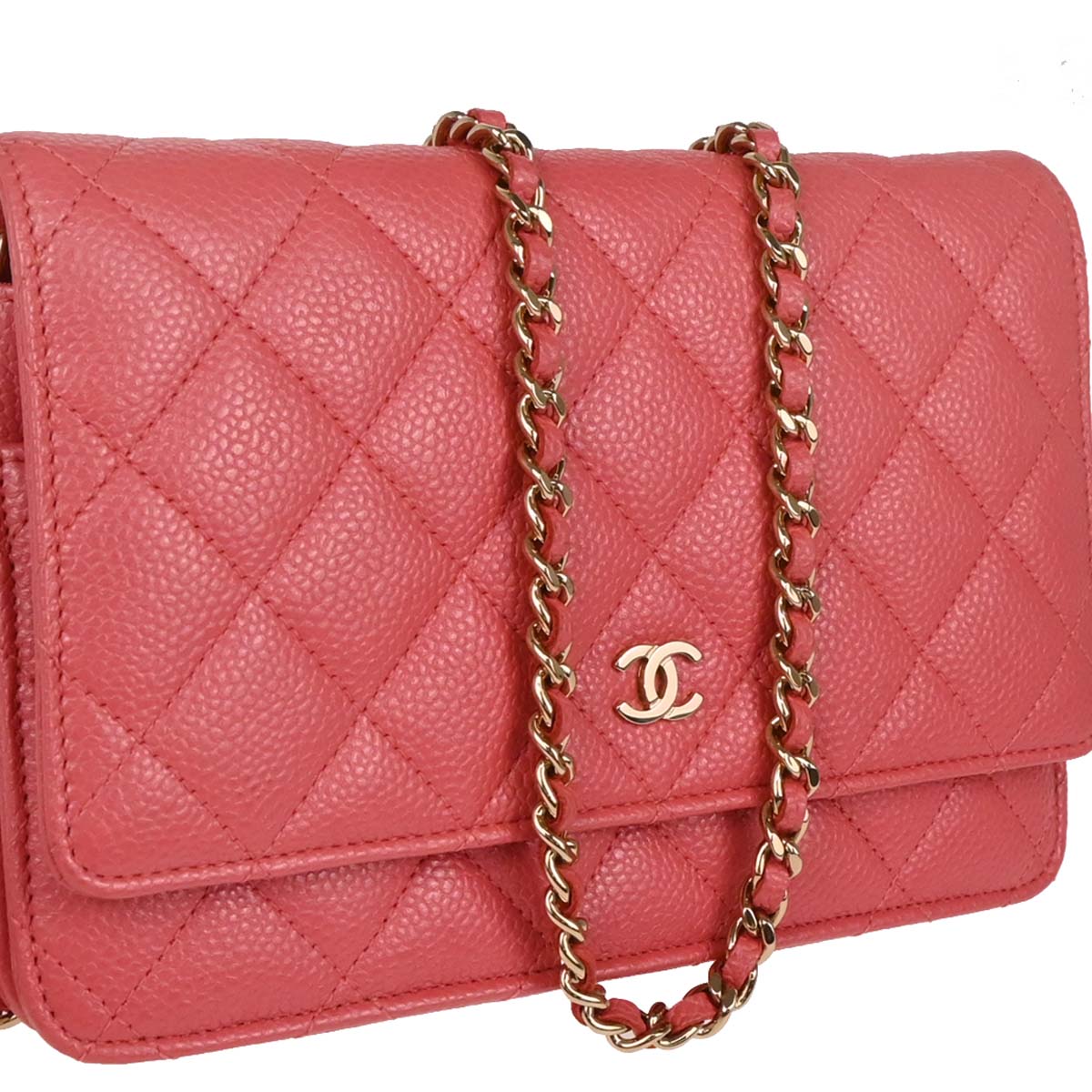 Chanel 2018 Pink Caviar Classic WOC Wallet On Chain