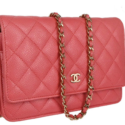 Chanel 2018 Pink Caviar Classic WOC Wallet On Chain