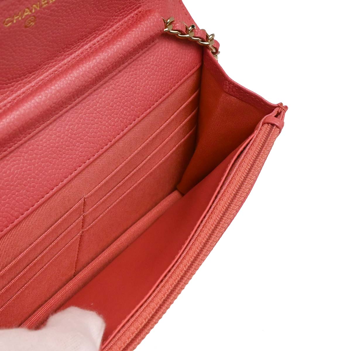 Chanel 2018 Pink Caviar Classic WOC Wallet On Chain
