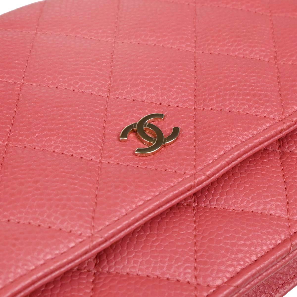 Chanel 2018 Pink Caviar Classic WOC Wallet On Chain