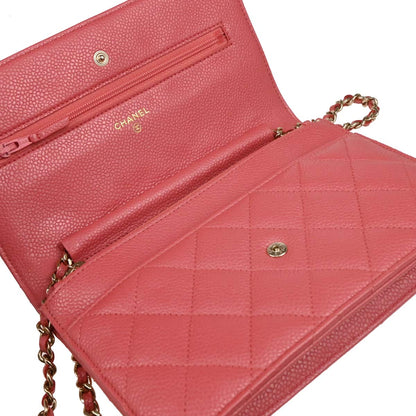 Chanel 2018 Pink Caviar Classic WOC Wallet On Chain