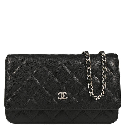 Chanel 2019 Black Caviar Classic WOC Wallet On Chain