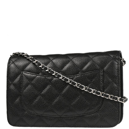 Chanel 2019 Black Caviar Classic WOC Wallet On Chain