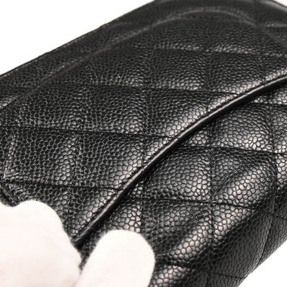 Chanel 2019 Black Caviar Classic WOC Wallet On Chain