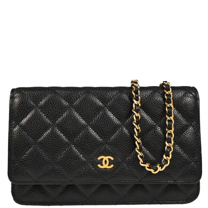 Chanel 2019 Black Caviar Classic WOC Wallet On Chain